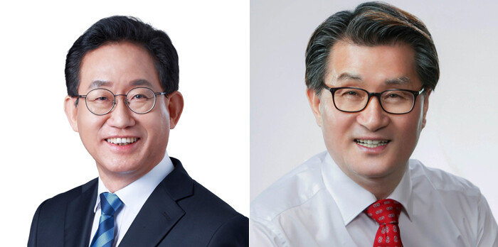 더불어민주당 유기홍 의원(왼쪽)과 국민의힘 유종필 전 관악구청장. [유기홍 페이스북, 유종필 페이스북]