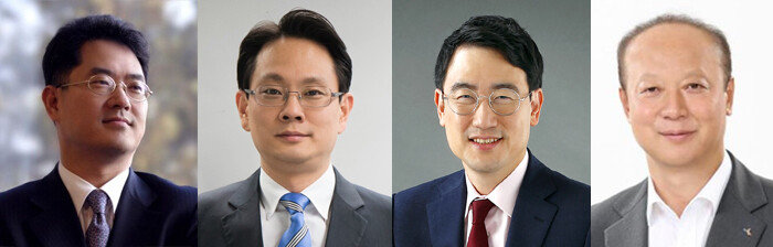 KT&G 차기 사장 후보에 오른 권계현 전 삼성전자 부사장, 방경만 KT&G 수석부사장, 이석주 전 AK홀딩스 사장, 허철호 KGC인삼공사 사장(왼쪽부터 가나다순). KT&G 제공