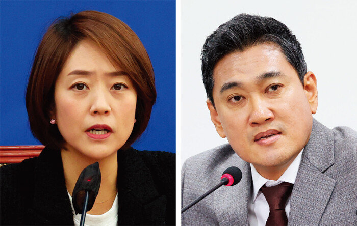 더불어민주당 고민정 의원(왼쪽)과 국민의힘 오신환 전 의원. [뉴스1]