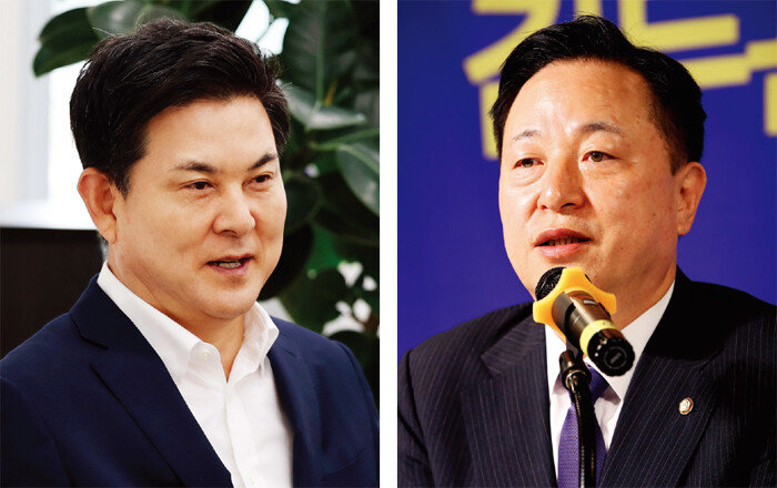 국민의힘 김태호 의원(왼쪽)과 더불어민주당 김두관 의원. [김태호 의원실 제공, 뉴스1]