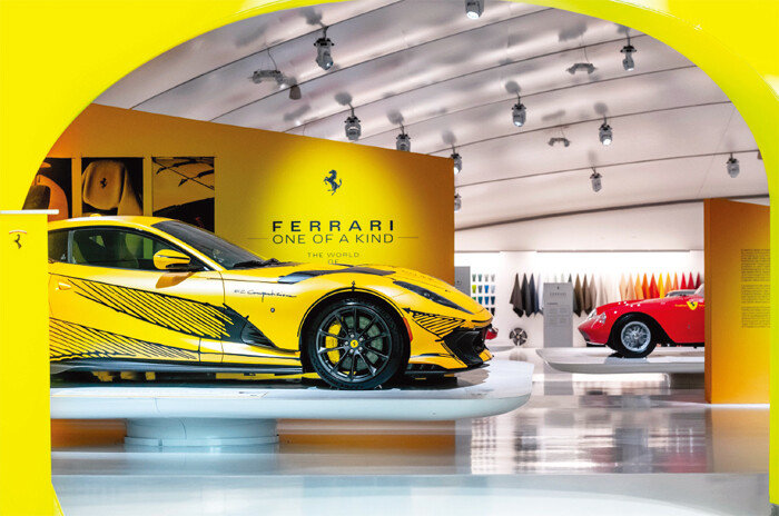 이탈리아 모데나에 위치한 엔초 페라리 박물관에서 전시회를 개최한 페라리. [페라리 제공]