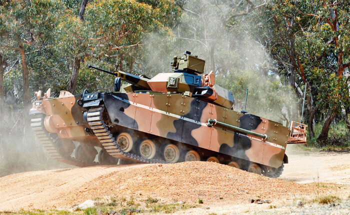 한화에어로스페이스가 호주에 수출할 예정인 레드백 장갑차. [한화에어로스페이스 제공]