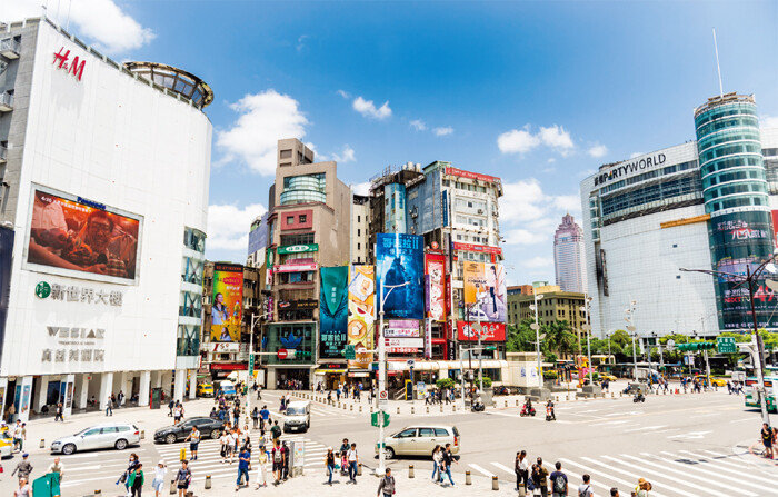 대형 쇼핑몰이 즐비한 시먼딩 거리. [GETTYIMAGES]