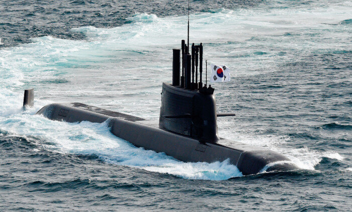 한화오션이 건조한 잠수함 도산안창호함. [뉴시스]