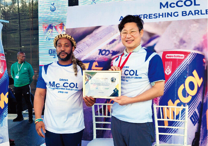 지난해 12월 남아프리카공화국에 맥콜을 첫 수출하는 쾌거를 거뒀다. [일화 제공]