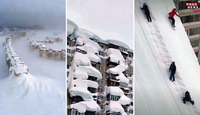 러시아 캄차카 폭설 현장이라며 온라인에 퍼진 사진들. 국내외 언론도 “인공지능(AI)이 아니다”라며 이를 보도했지만 사실은 AI로 만든 영상임이 밝혀졌다. X(옛 트위터) ‘SynCronus’ 계정 캡처, X(옛 트위터) ‘SynCronus’ 계정 캡처, 인스타그램 ‘pragnews’ 계정 캡처(왼쪽부터)
