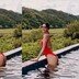 클라라 새빨간 수영복 입고…군살 제로 몸매 감탄 [DA★]