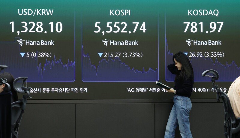 글로벌 국채 금리 오르자… 코스피 5550선까지 밀려