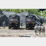 북한이 탄도 미사일을 발사한 29일 오후 파주시 법원읍의 한 훈련장에 전개한 미군들이 훈련을 하고 있다. ＜원대연기자 yeon72@donga.com＞