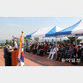 14일 인천상륙작전 팔미도등대탈환점등 67주년 기념행사서 김상기 회장이 축사를 하고 있다.