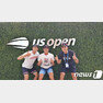 US오픈 본선에 진출한 권순우(가운데)가 임규태 코치(오른쪽), 김권웅 트레이너와 포즈를 취하고 있다. (스포티즌 제공) © 뉴스1