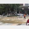 20일 오전 서울 서대문구 경찰청 인근에서 상수도관이 파열하는 사고가 발생, 침수로 인해 도로가 통제되고 있다. (독자 제공) 2019.9.20/뉴스1