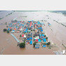 5일 폭우로 인한 한탄강 범람으로 강원 철원군 동송읍 이길리 일대가 침수됐다. (독자 제공) 2020.8.5 /뉴스1 © News1
