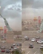 시속 90km 강풍에 속수무책…브라질 자유의 여신상 ‘꽈당’