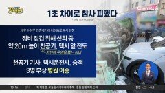[돌직구 강력반]공사 현장서 21m ‘천공기’ 전도…1초 차이로 구사일생