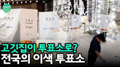 고깃집부터 웨딩홀까지, 전국 곳곳의 이색 투표소 눈길