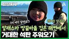 알래스카 땅끝마을에는 검은 해변이 있다?! 해변에서 줍는 석탄