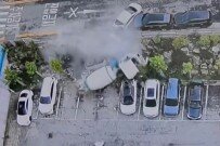 “담벼락 뚫고 5m 추락”…레미콘 트럭, 주차장 덮쳤다