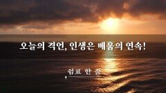 오늘의 격언, 인생은 배움의 연속!