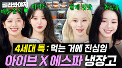 알레르기도 못 막는 먹부심(?) 먹는 거에 진심인 4세대 걸그룹 아이브 X 에스파 냉장고 모음｜냉장고를 부탁해｜JTBC 250119 방송 외