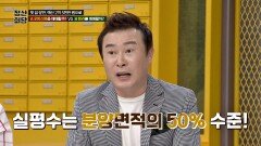 박종복 피셜, 부동산 실평수는 분양면적의 50% 수준!