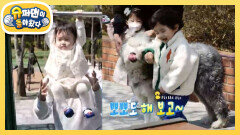 ‘철봉 좋아!’ 근성 연우 vs ‘강아지 좋아!’ 감성 단우의 놀이터 동상이몽?! | KBS 220520 방송