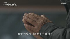 대웅전으로 들어가 절을 올리는 할아버지, 간절한 기도, MBC 221224 방송