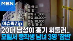 20대 남성이 흉기 휘둘러…창원 모텔서 중학생 남녀 3명 \