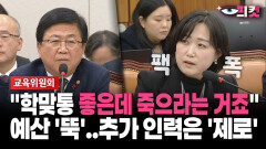 [현장영상] ＂학맞통 좋은데 죽으라는 거죠＂... 예산 ′뚝′..추가 인력은 ′제로′