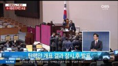 [박근혜탄핵안표결] 표결집계 상황, 299 참여, 부재 1명은 최경환 의원