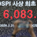 Kospi hits record 6,000 led by investors
