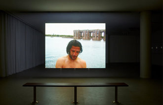 Dualism of city landscape depicted through double exposure