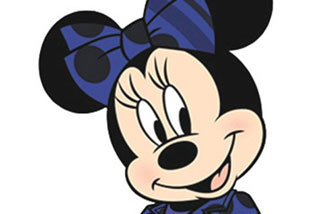 Minnie Mouse changes her dress to blue pantsuit