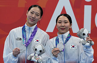 Kim Su-ji takes silver in 3m synchro final