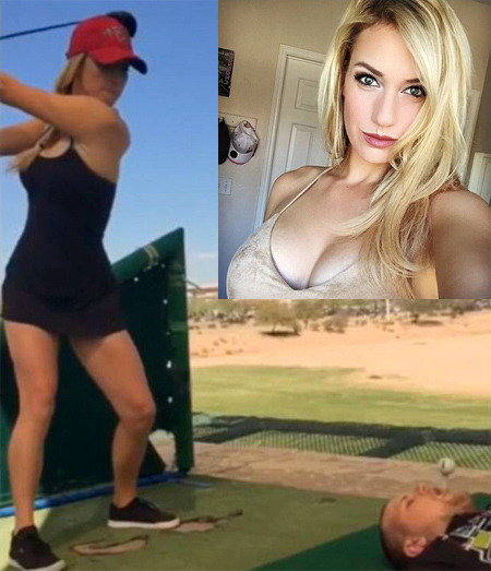 US pro-golfer Paige Spiranac under fire for dangerous tee shot