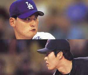 Park Chan-Ho and Kim Byung-Hyun, ``Together To Playoffs``