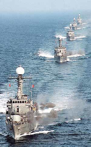 ROK Navy on the Maneuvers in the East Sea