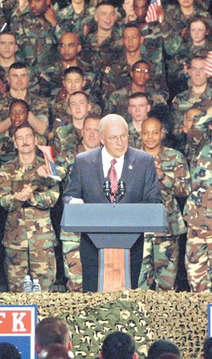 Dick Cheney Gives Address to U.S. GIs