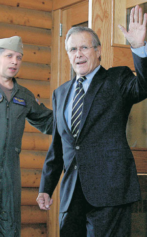 Rumsfeld in Alaska