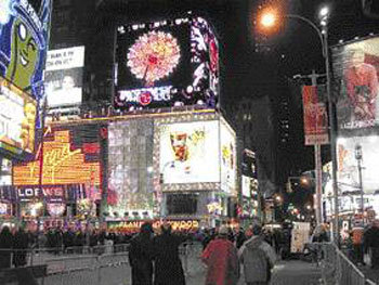 LG Ad in New Yorks Times Square