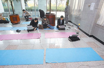 Restored Temporary Press Room