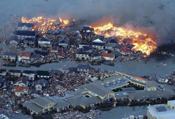 Tsunami devastates Japan