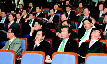 Embarassed party chief