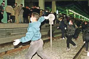 민노총 부평역 시위 퇴근길 한때 마비