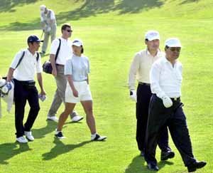 김종필 총재와 박세리