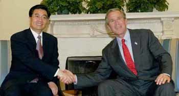 후진타오와 부시