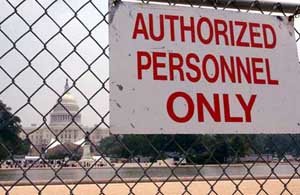 미의사당 주변 출입통제