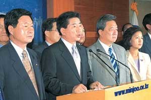 노무현 대통령 후보 기자회견