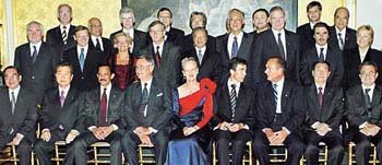 덴마크 여왕과 각국 정상들