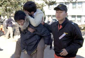 춘천고 수업중 화재 대피소동